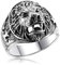MATERIA Herrenring Löwen-Kopf 925 Sterling Silber - Siegelring Ringe Männer massiv 19.7mm oxidiert in Box SR-47-62
