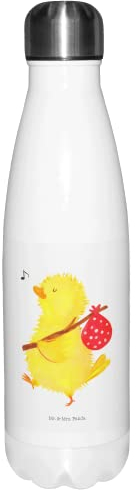 Mr. & Mrs. Panda Thermosflasche Küken Wander - Ostergeschenke, Osterdeko, Geschenk, Thermosflasche Herren, Flasche für Kohlensäure, Ostern,