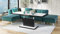 Mazzoni Design Couchtisch Tisch Aston Weiß matt/Schwarz matt stufenlos höhenverstellbar ausziehbar 120 bis 200cm Esstisch