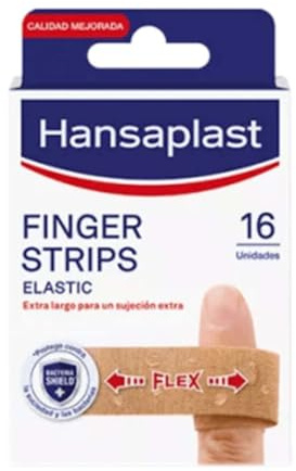 HANSAPLAST Elastic Finger Dressing Strips 19 x 120mm, 16 Pack
