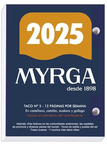 myrga Taco Calendario SOBREMESA Nº 3 2022