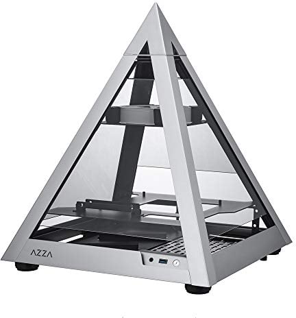AZZA Pyramid Mini ITX Showcase Gehäuse in einzigartigem Pyramiden-Design