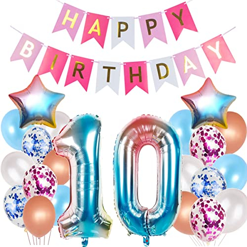 Luftballons 10 Geburtstag Dekoration mädchen rosa,ballon 10.Geburtstag deko für mädchen,deko 10 Geburtstag deko mädchen 10.geburtstag deko mädchen 10 Geburtstag Geburtstagsdeko 10 jahre Mädchen