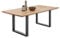 Stella Trading Bennet Massif-Table qualité supérieure avec Structure en métal pour Votre Salle à Manger, Bois de chêne, 200 x 74 x 100 cm