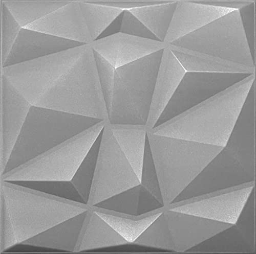 Panneaux 3D 50cm x 50cm polystyrène XPS PSE, panneaux muraux & panneaux de plafond, décors modèle diamant 4m² - 16 pièces