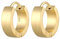 Kuzzoi Herren-Ohrringe Creolen matt, 1 Paar Klapp-Creolen (13mm) rund, Goldene Ohrringe für Männer, Creolen Ohrhänger 925 Sterling Silber vergoldet, hochwertiges Hoop Ohrringe für Männer