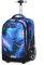ANSIEDIO Trolley Schulrucksack Multifunktionaler Schultaschen Koffer für Reise und Schule - Für Jungen und Mädchen (Sternenhimmel Blau)