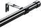 Harrms Bastone per tende Nero estensibile, 76-365cm, bastone per tende regolabile in metallo, bastone per tende con staffe e terminali per camera da letto, soggiorno
