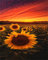 Zdklfm69 Malen nach Zahlen Ölgemälde nach Zahlen Landschaft Erwachsene Sonnenblume Sonnenuntergang auf Leinwand Ölbild Zeichnung Malen nach Zahlen Dekoration Geschenk 40x50cm