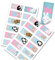Yabaduu DIY Adventskalender Zahlen zum Aufkleben Nummern 1-24 Selbstklebende Sticker für Weihnachten Weihnachtskalender Selber Basteln Y048 (15 Polartiere Streifen)