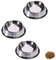 3 Pcs Stainless Steel Cat Bowls Sturdy Cat Feeding Bowls with Anti-slip Ring Multifunctional Cat Feed Bowls for Food and Water Feeding
