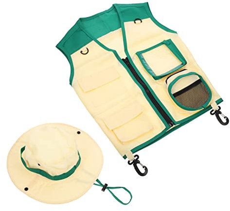 LABRIMP 1satz Kids Outdoor Exploration Set Mit Hut Und Weste Für Camping Und Im Freien Atmungsaktivem Material Teiliges Set Für Kleine