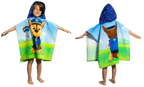 Franco Paw Patrol Kapuzenhandtuch für Kinder, Strand/Pool/Bad/Camping, 61 x 55,9 cm, saugfähige Baumwolle, offizielles Nickelodeon-Produkt