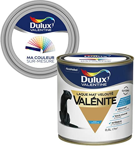 Ma Couleur Sur-mesure par Dulux Valentine – Peinture Laque Glycéro - Grande résistance pour boiseries et ferronneries - Mat Ocre Dore 0,5 L