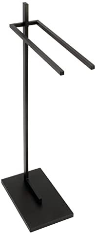 Kingston Brass SCC8600 Edenscape Porte-serviettes double sur pied Noir mat