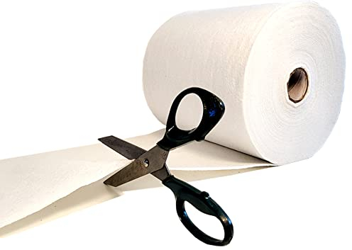 Meterware, Spezialvlies für Dachabdichtung, Dachvlies, 110 g/m2, 35 cm Breite, Vlies für Flüssigkunststoff, Stabilisierungsvlies, Bauvliesstoff zur Armierung von Flüssigabdichtung, Polyestervlies (1)