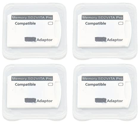 Adaptateur de Carte Mémoire Micro pour PS Vita - Adaptateur de Carte Mémoire PSV 4 Pièces pour PS Vita 1000 2000 pour PS TV