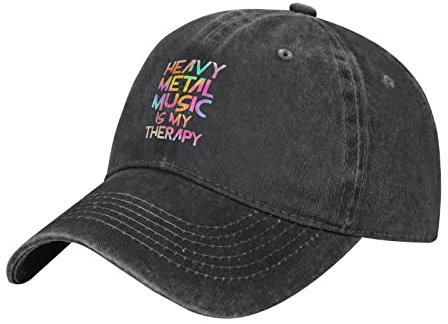 702 Sonnenschutzkappe Heavy Metal Musik Ist Meine Therapie Mode Baseball Cap Verstellbar Pferdeschwanz Kappe Unisex Für Erwachsene Erwachsenen Damen