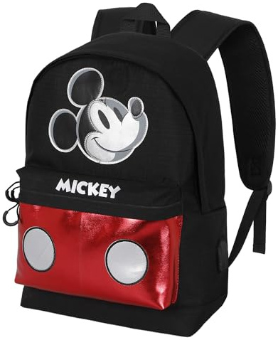 Disney Unisex Disney Silver Hs Rucksack HS Silver Rucksack Iconic, Mickey Rot, Einheitsgröße
