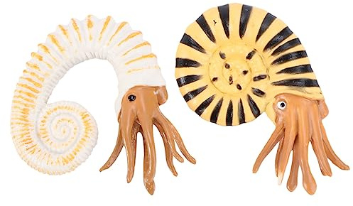 HOOTNEE Muschelmodell Schnecke Tiermodell Kunststoff 2 Stück Simulation Meerestier Schreibtischdekoration Lernspielzeug für Kinder Wohnzimmer Büro