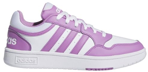 adidas Femme Hoops 3.0 Shoes Chaussures, Cloud White/Preloved Purple, 40 EU