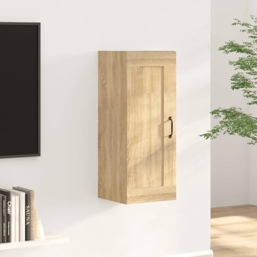 LAPOOH Hängeschrank, Wandschrank Wohnzimmer, Aufsatzschrank, Sonoma-Eiche 35x34x90 cm Holzwerkstoff