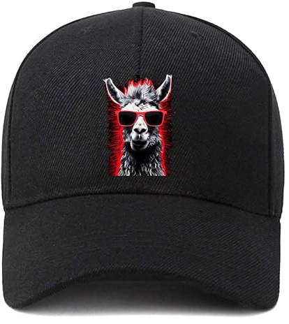 EDGMM Baseballkappe Unisex Dad Cap Erwachsene Athleisure Cap Verstellbar, Sonnenbrille Alpaka, Einheitsgr��e
