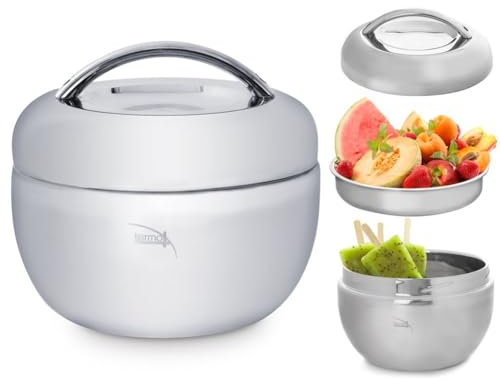 orion group Thermoschüssel Warmhalteschüssel Thermobehälter Thermoskanne aus Edelstahl 1 L