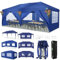 COBIZI Faltpavillon 3x6 Pavillon wasserdicht Winterfest, Pop Up Pavillon Klappbar 3x6 Zelt mit 6 Seitenwnden|3 Höhenverstellbar|UV-Schutz|Gardenpavillon Partyzelt 3x6 für Markt, Freien Event,Navy Blau
