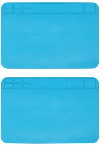2Pcs Durable Insulation Silicone Mat High Temperature Resistant Circuit Repair Mat Anti Static Electronics Repair Mat Environmentally Friendly Soldering Station Mat