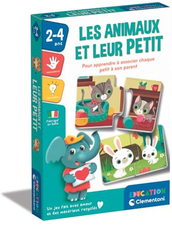 Clementoni Tiere und ihre Kleinen | Enthält 16 Mini-Puzzles und 1 Anleitung. | 2 Jahre | 52786