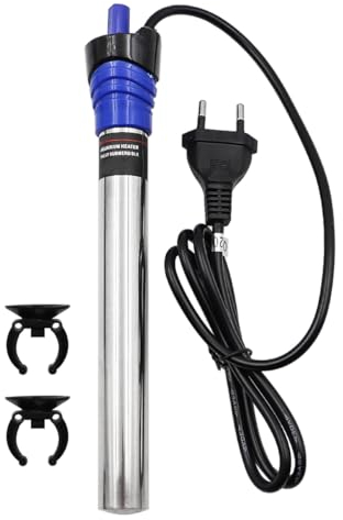 Tiardey Chauffage d'aquarium 100 W en Acier Inoxydable 304 avec Tige chauffante réglable en température pour Aquariums et Aquariums