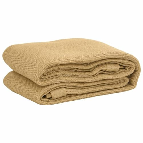 vidaXL Tent Carpet-Sand Colored HDPE Ground Cover for Camping, Outdoor Patio Rug, UV-Resistant Tarp, 300x500 cm