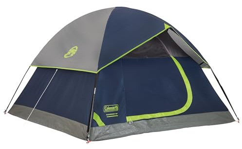 Coleman Sundome Camping Tent with Rainfly, 2/3/4/6 Person Tent Sets Up in 10 Mins, Weatherproof Shelter for Camping, Festivals, Backyard, Sleepovers, & More