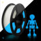 TECBEARS PETG Filament 1.75 mm Leuchtendes Blau, Glow in The Dark PETG 3D Drucker Filament, 1kg Spule, Stärker Zähigkeit, Maßgenauigkeit +/- 0,02 mm, Kompatibel mit FDM Drucker, Weiß Leuchtendes Blau