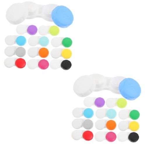 Healeved 24pcs Compact Case Box Clip for Left Right Lenses Leakproof Small Lens Holder for Travel Outdoor