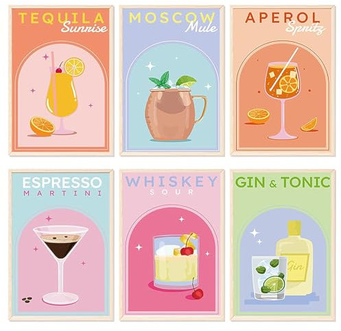 YALKIN 6 Stück Malen Nach Zahlen Erwachsene, Paint by Numbers Malen Nach Zahlen, DIY Landschaft mit Pinseln und Acrylfarben Handgemalt Ölgemälde Leinwand für Home Décor, Ohne Rahmen (20x30cm)