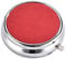Taschen ASCHENBECHER Leder Ø5cm Deckel Metall rund Reiseaschenbecher 6-Varianten 72 (Rot)