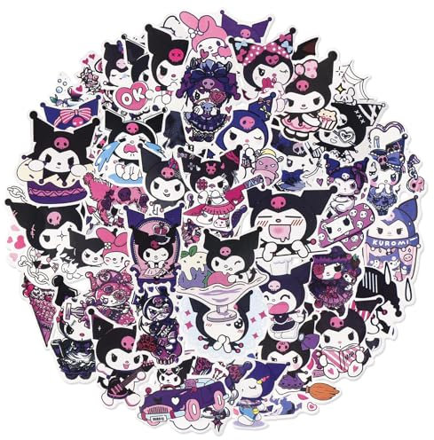Chukua Cute Stickers for Kids, 50Pcs Waterproof Vinyl Cartoon Character Stickers for Laptops, Skateboards, Mugs & More