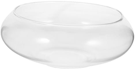 IWOWHERO Glas Blumentopf Für Sukkulenten Und Grünpflanzen Kleines Pflanzgefäß Mit Zartem Muster Transparenter Topf Für Hydroponische Anpflanzung Dekoratives Terrarium Für Schreibtisch Und z