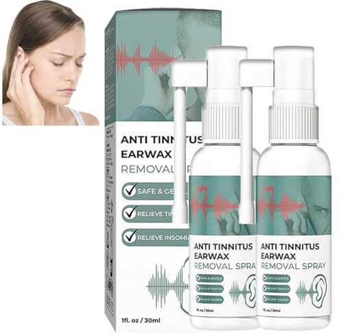 Hearing Restoration Spray, Earwax Cleaning Spray, Tinnitus Remission Spray, Natürlich wirksames Tinnitus-Pflegespray, Anti-Tinnitus-Ohrenschmalz-Entfernungsspray, Ohrenschmalz-Entfernung (2ps)