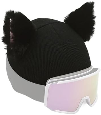 Snowboarding Helmet Cover, Headgear Cover, Cute Fuzzy Stylish Plush Ski Protector for Cycling, Or Engaging in Other Outdoor Adventures Black, Milk Silk, Flannel