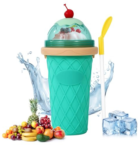 BUCOMTU Cup,Maker Cup, Maker Cup, Cup avec paille et cuillère 2 en 1,Réutilisable Cup,Tasse à portable à faire soi-même pour un Usage domestique