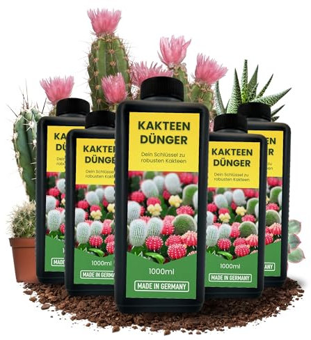 TronicXL 5L Kakteendünger Konzentrat MADE IN GERMANY Sukkulentendünger Universal Kakteen Sukkulenten Dünger flüssig 5000ml Flüssigdünger 5 x 1 Liter Kaktusdünger Kaktus
