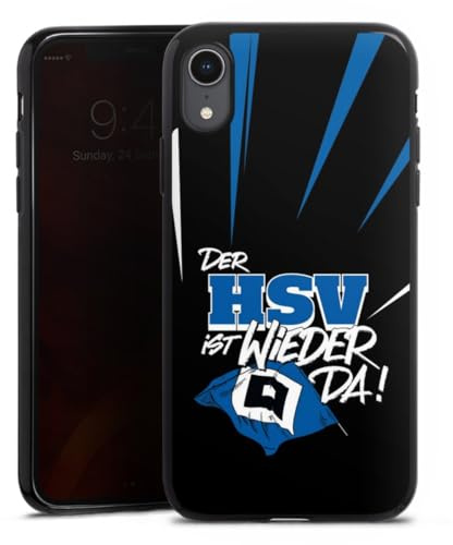 Silikon Hülle kompatibel mit Apple iPhone Xr Case schwarz Handyhülle Hamburger SV Aufstieg HSV