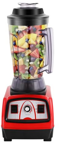 Blender professionnel 2200 W avec bol mélangeur de 4 l, lames en acier inoxydable et 9 vitesses – Mixeur de table professionnel pour la restauration, passe au lave-vaisselle et silencieux (26 000 tr