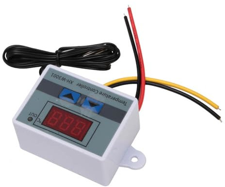 Tnfeeon Interruptor de Termostato Digital XH-W3001 con Sonda Impermeable para el de Aire Acondicionado (#2)