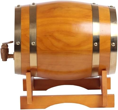 Eichenfass Eichenholz Weinfass, Vintage-Stil Tisch-weinspender, Zum Aufbewahren Von Whisky, Wein, Essig, Bier Mini Weinfass, F, 3L