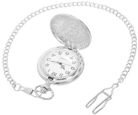 GALPADA Klassiskt Fickur Herrklockor Herrfickur Vintage Fickur Mekaniska Litet Kvartsur Herr Vintage Klocka Herrquartzur Legering Silver
