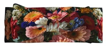 BLWSLC Großer Blumenstrauß mit bedrucktem Schleifen-Stirnband, geeignet für Neugeborene, Säuglinge und Kleinkinder, Haarschmuck für Kinder